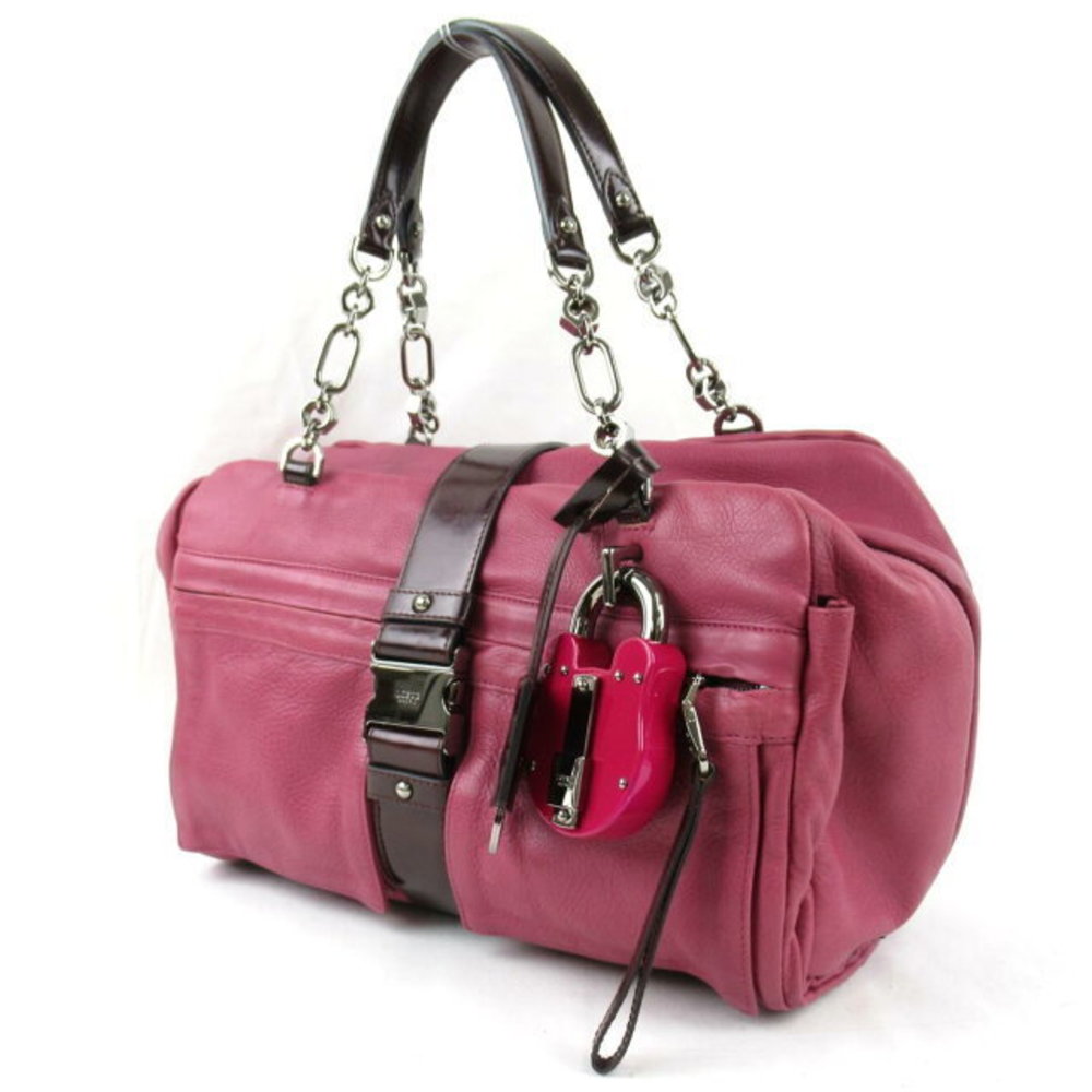 Loewe Boston Bag Leather Pink Handbag - Picture 3 of 10
